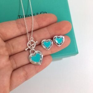 Heart Charm Blue Set