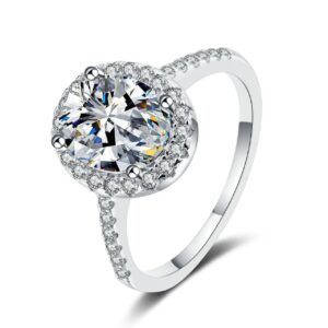 Classic Moissanite Halo Ring