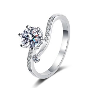 Twist Moissanite Ring