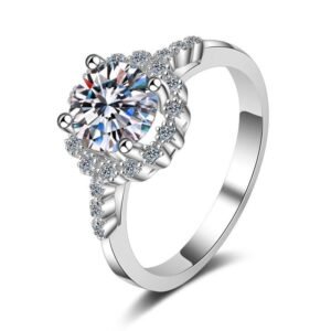 Royal Moissanite Halo Ring