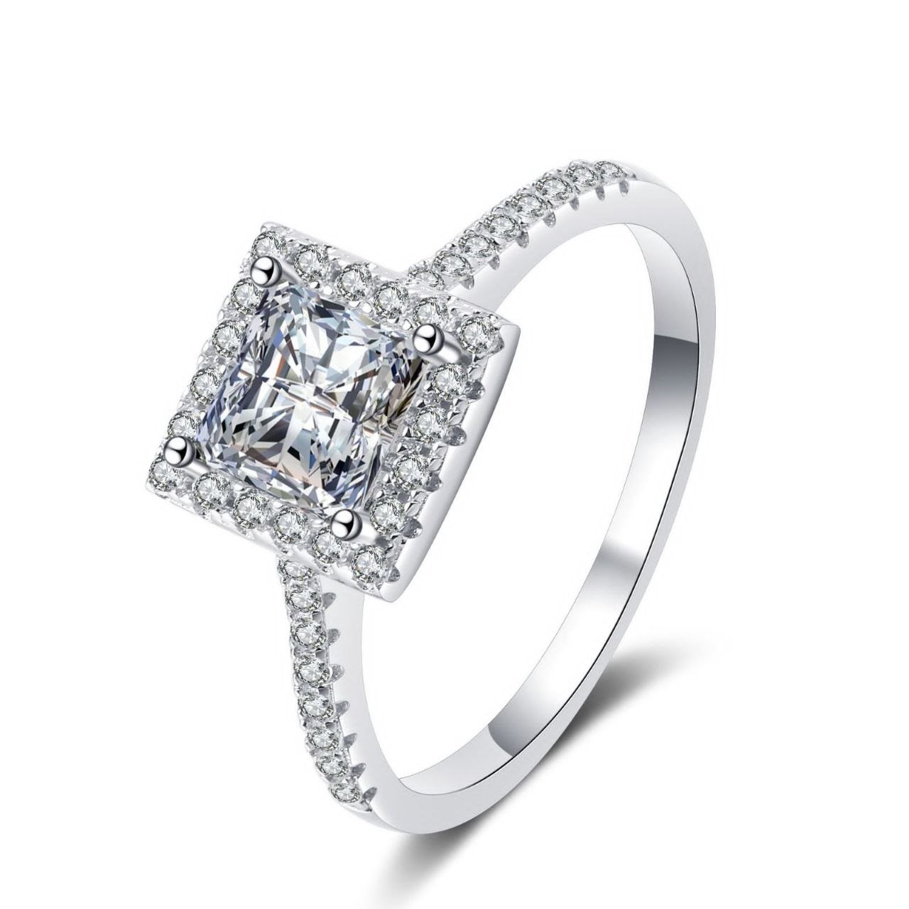 Square Moissanite Ring
