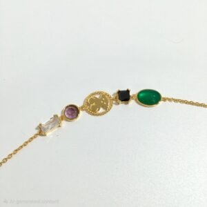 Pulsera Éclat Multicolor Dorada