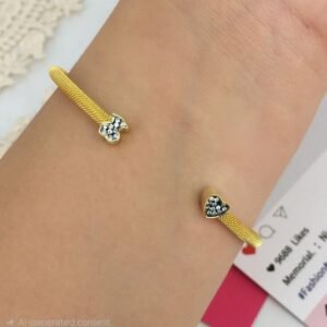 Brazalete Essence Doble Brillo Dorado